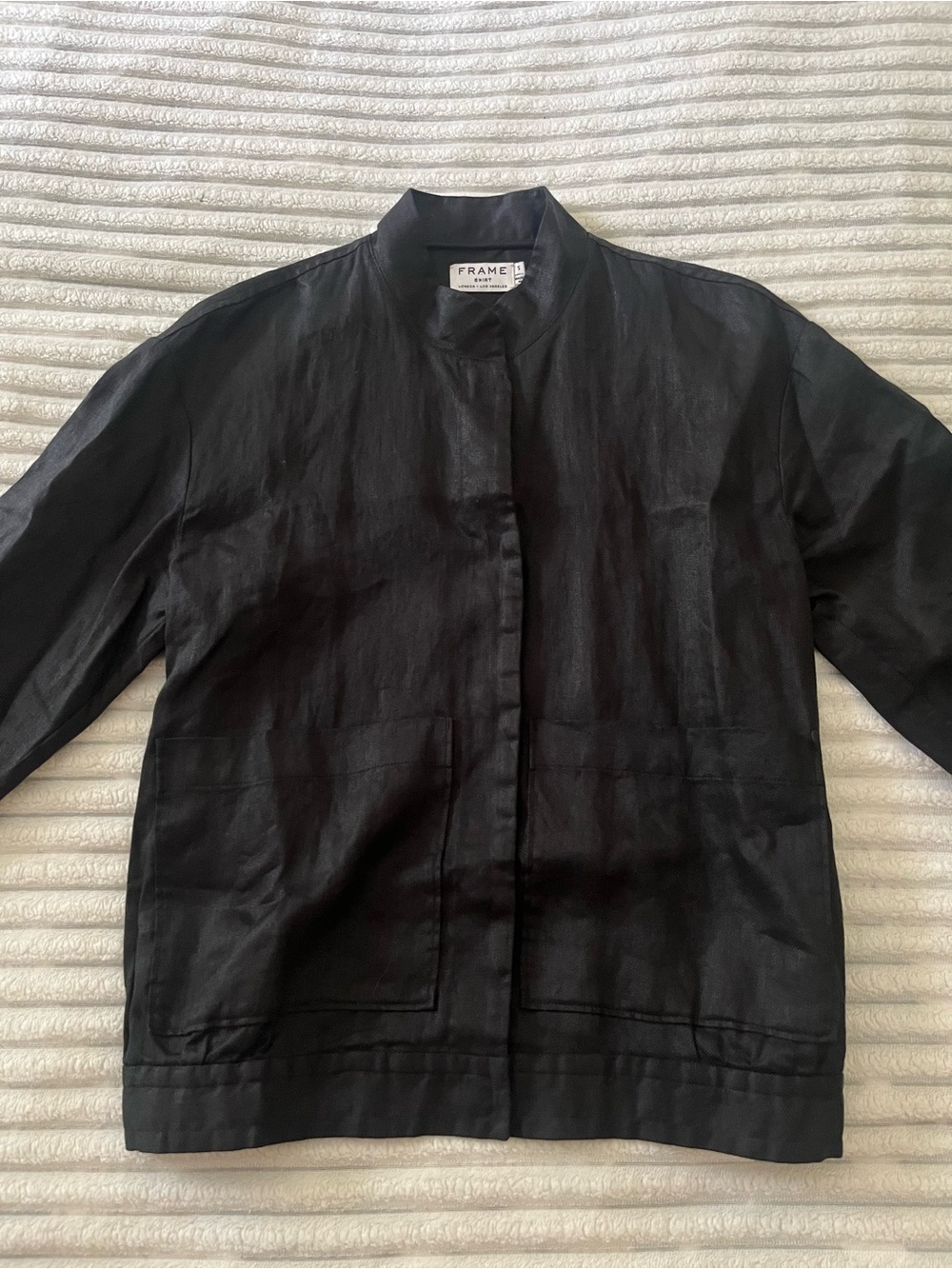 Frame Black Linen Jacket - Picture 2 of 8